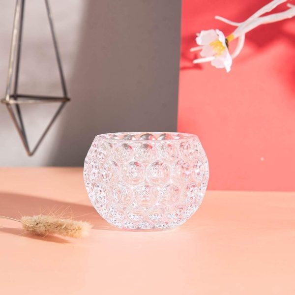 Amber Shine Crystal Tealight Candle Hold...